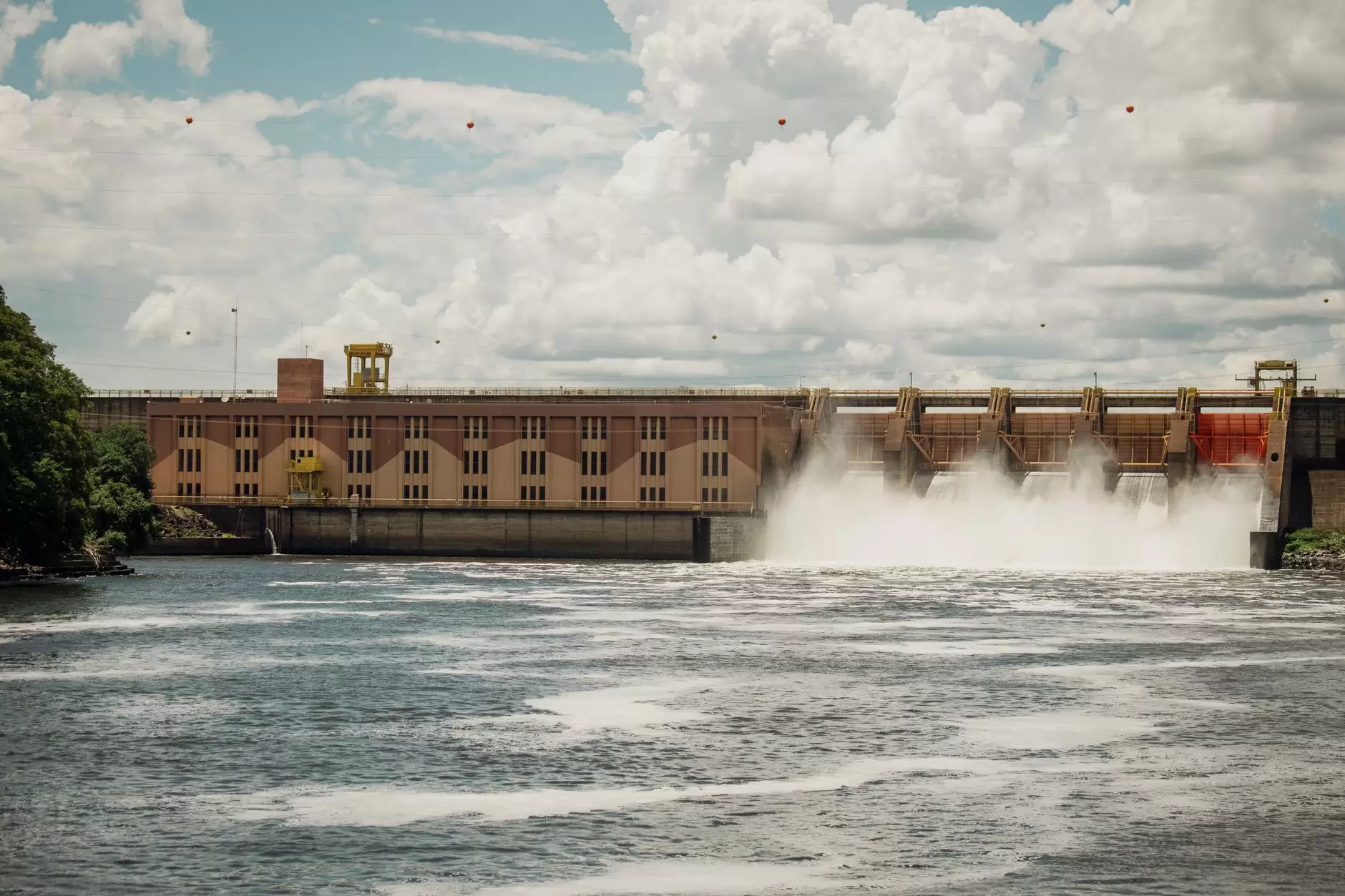 The Flexibility Value of Reservoir Hydropower — large reservoir dam water release aerial view