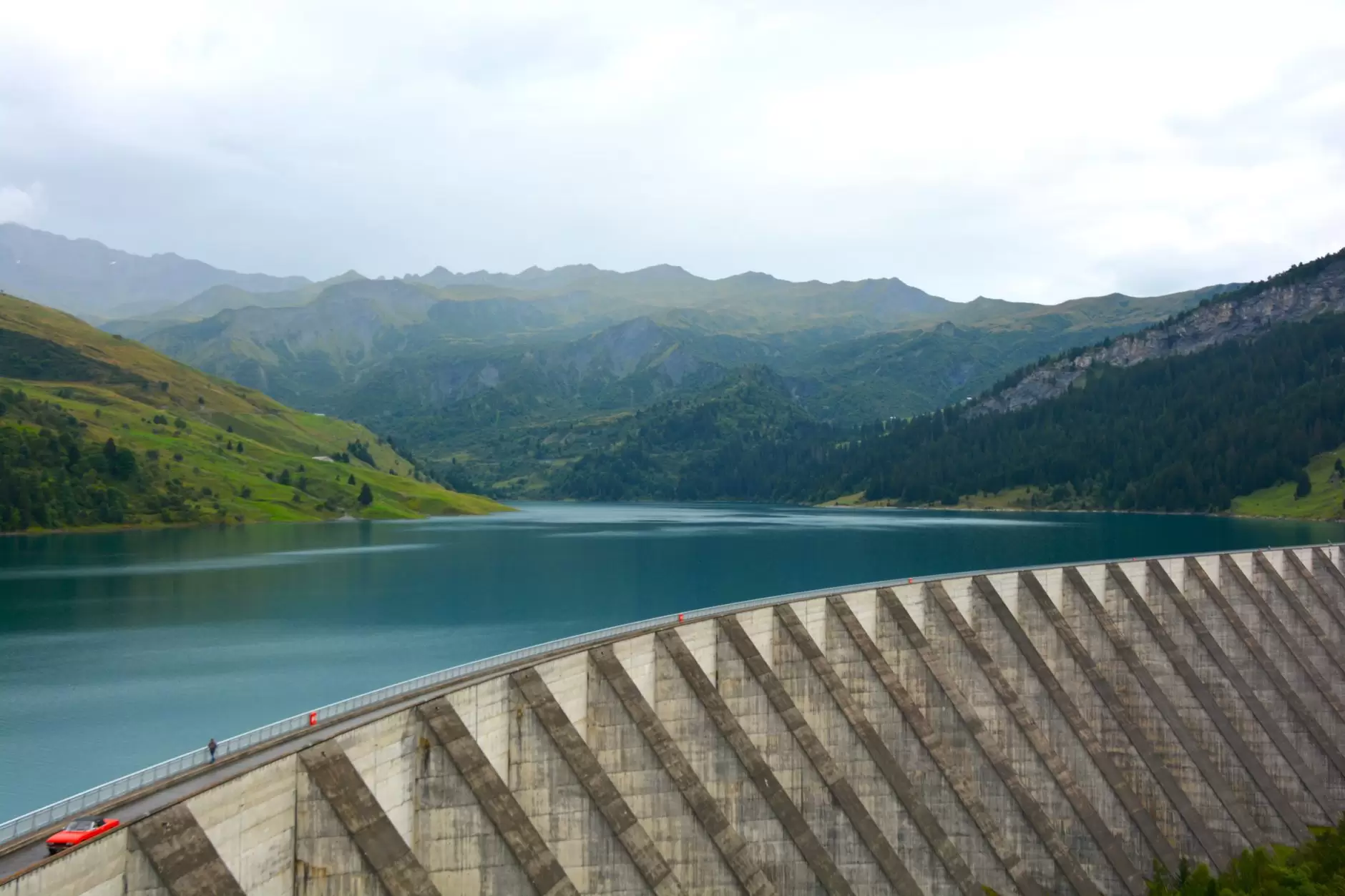 Pumped Storage Hydropower: Why New Plants Are Rarely Built in Deregulated Markets — pumped storage hydropower reservoirs connected by steep mountain valley and water conduits
